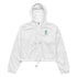 Basketball &God Vertical Shamrock Women’S Crop Windbreaker